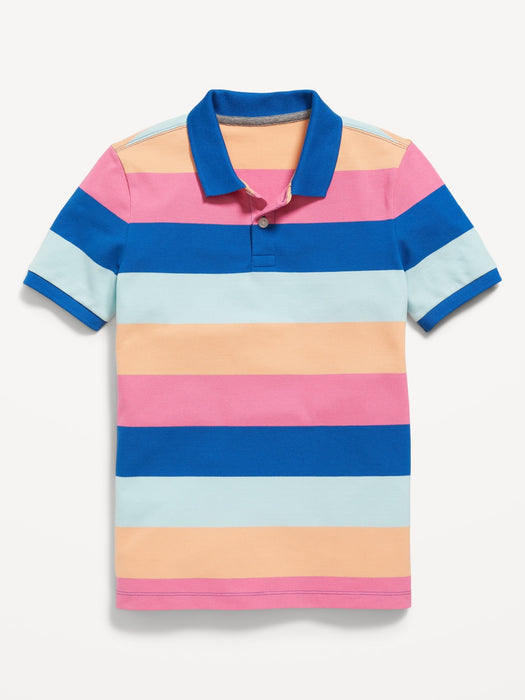 Printed Pique Polo Shirt for Boys