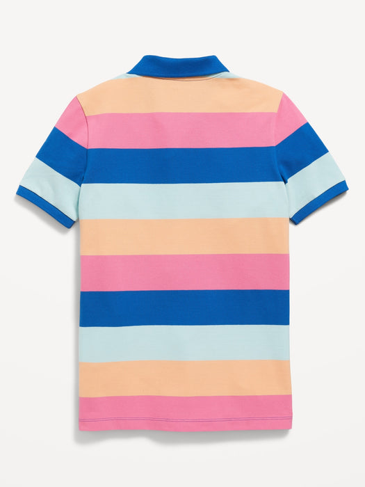 Printed Pique Polo Shirt for Boys