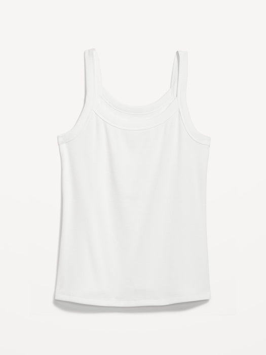 Fitted Rib-Knit Tank Top