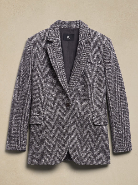 Olinda Oversized Italian Herringbone Blazer