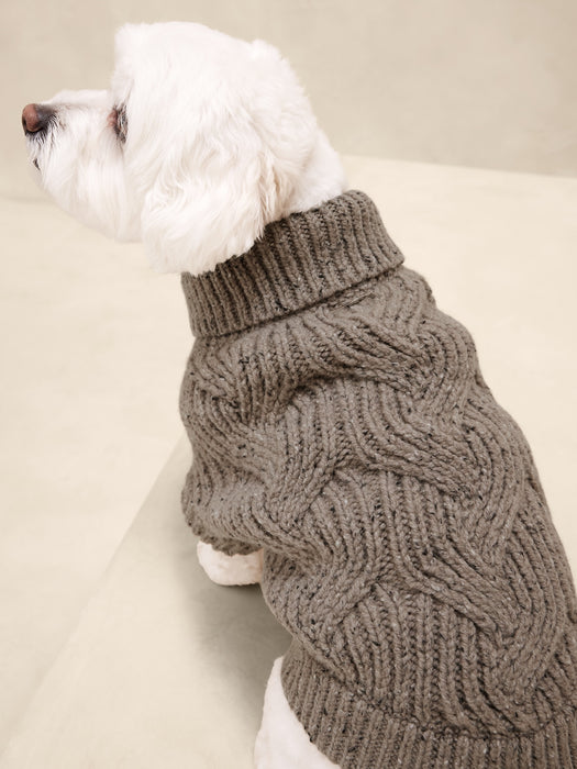 Oliver Cable-Knit Dog Sweater