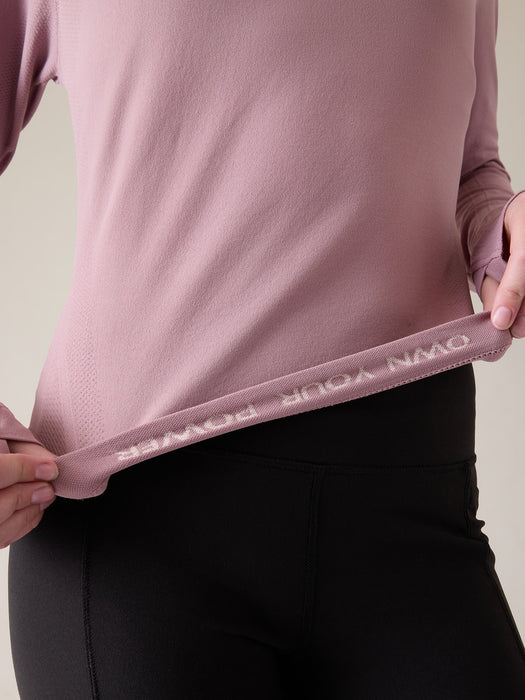 Athleta Girl Power Up Sport Length Seamless Top
