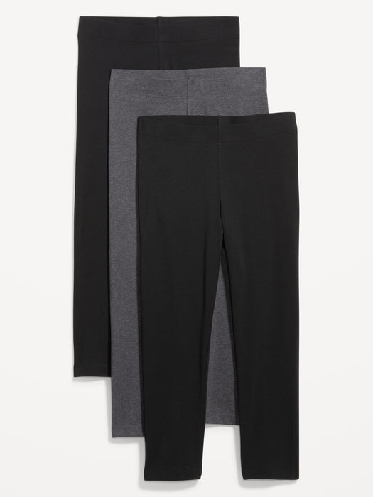 High-Waisted Fashion Layering Cropped Leggings 3-Pack