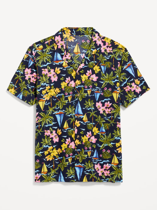 Short-Sleeve Printed Camp Shirt