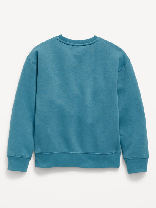 Gender-Neutral Licensed Graphic Crew-Neck Sweatshirt for Kids