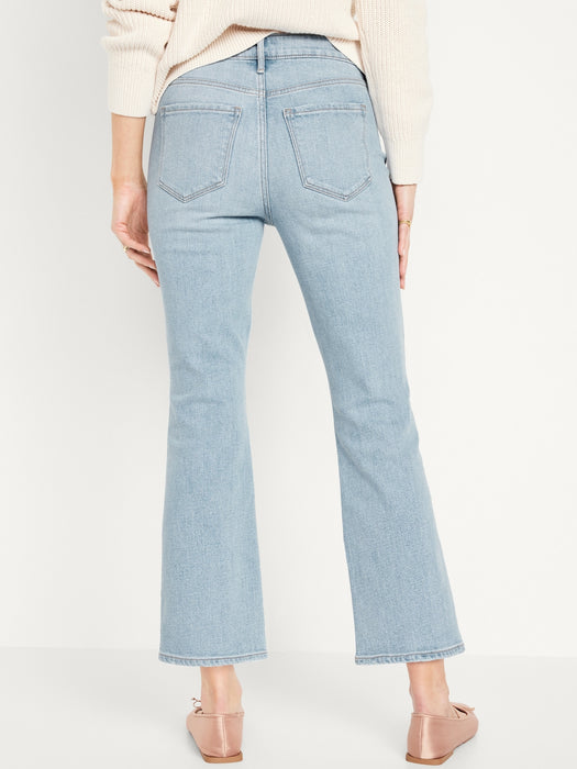 High-Waisted Vintage Crop Flare Jeans
