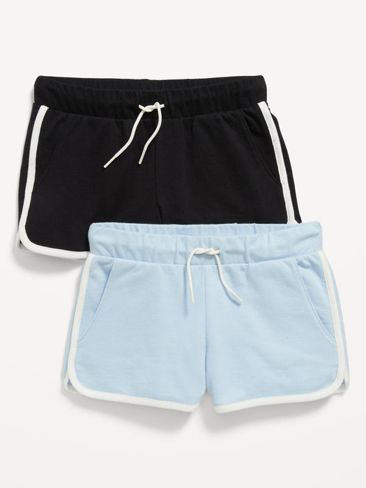 French Terry Dolphin-Hem Cheer Shorts 2-Pack for Girls