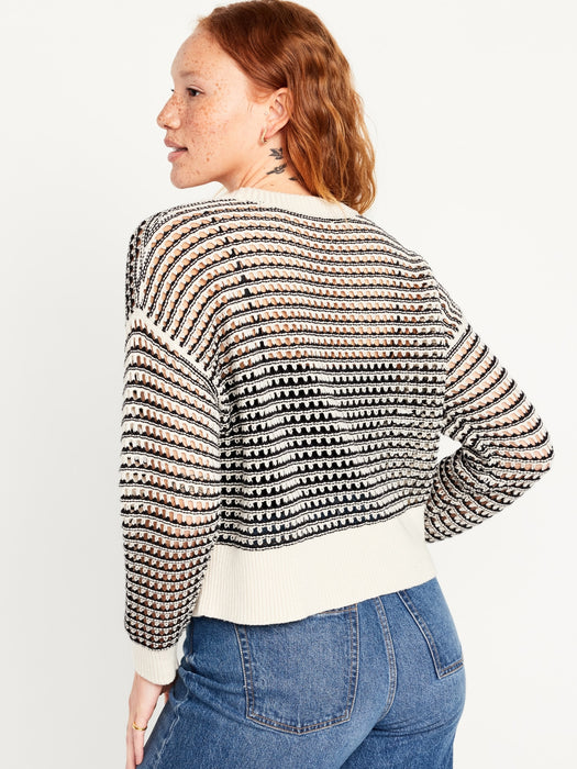 Open-Stitch Sweater