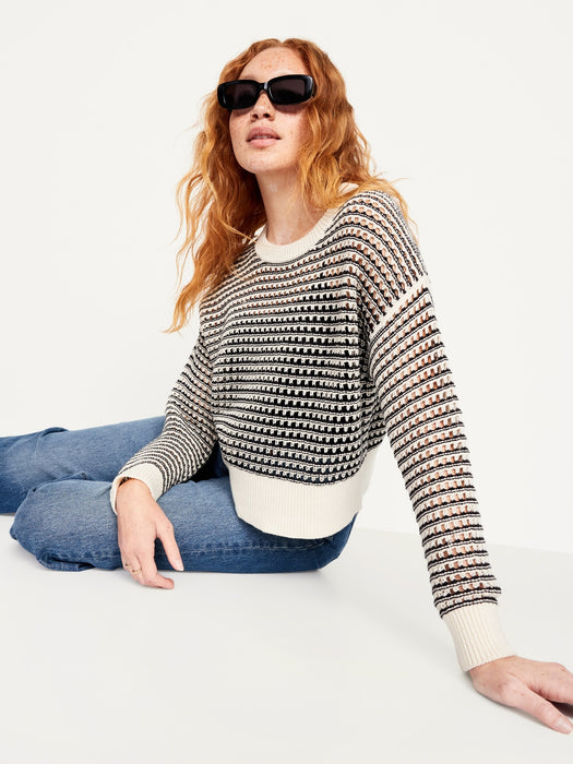 Open-Stitch Sweater