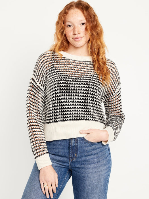 Open-Stitch Sweater
