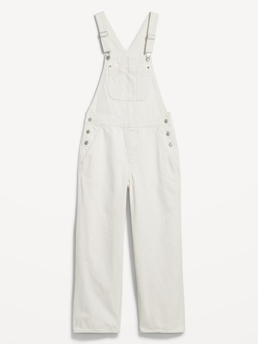 Baggy Wide-Leg Jean Overalls