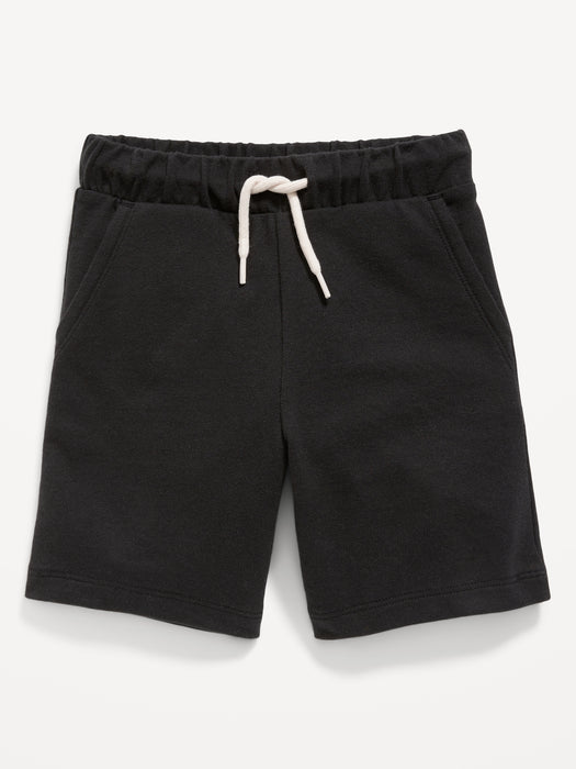 Functional-Drawstring French Terry Pull-On Shorts for Toddler Boys