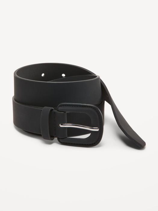 Faux-Leather Belt for Women