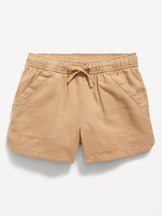 Linen-Blend Drawstring Shorts for Girls