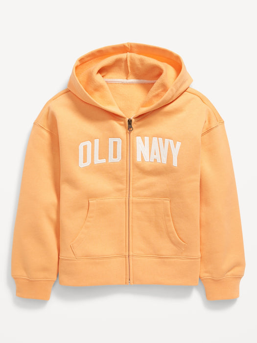 Logo-Graphic Zip Hoodie for Girls
