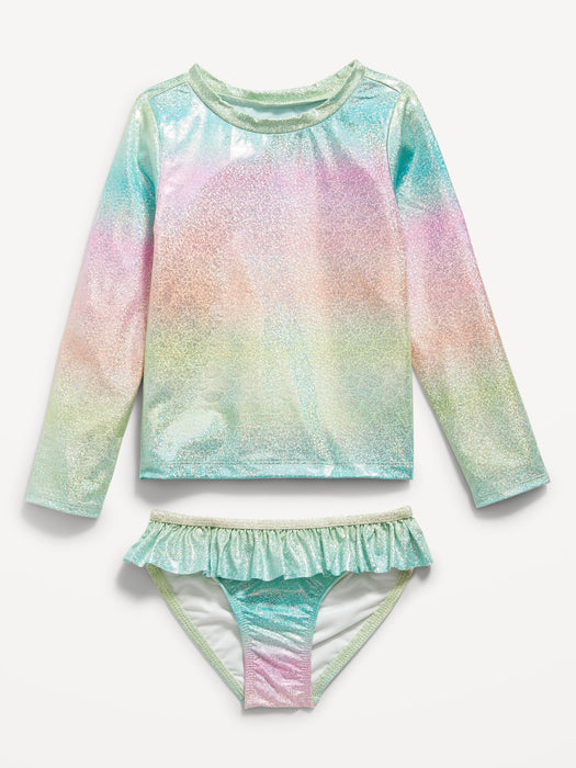 Ruffle-Trim Bikini Swim Set for Toddler and Baby