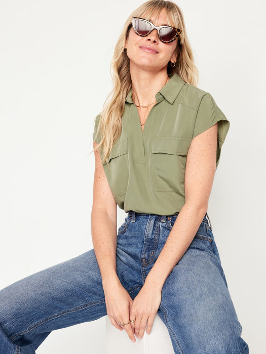 Dolman-Sleeve Utility Top