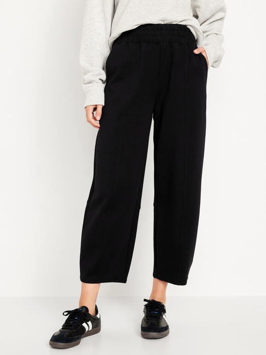High-Waisted Dynamic Fleece Barrel-Leg Sweatpants