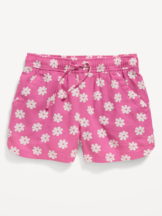 Linen-Blend Drawstring Shorts for Girls