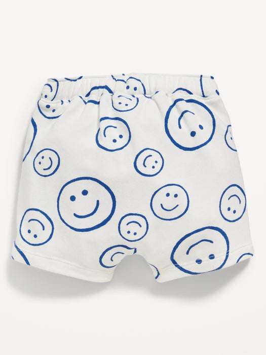 Unisex Printed Logo-Graphic Pull-On Shorts for Baby