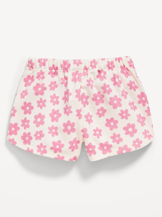 French Terry Logo-Graphic Dolphin-Hem Shorts for Baby