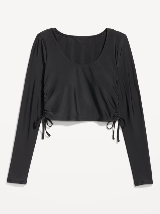 Side-Tie Rashguard Swim Top