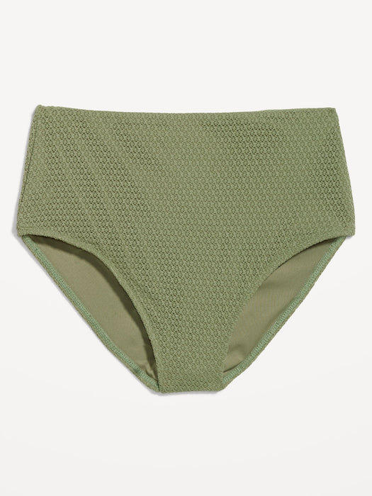 High-Waisted Crochet Bikini Swim Bottoms