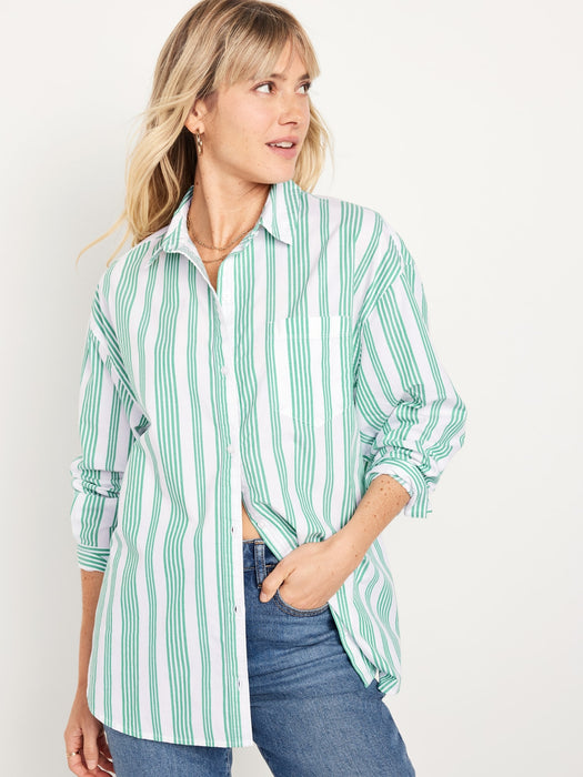 Oversized Button-Down Boyfriend Shirt