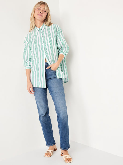 Oversized Button-Down Boyfriend Shirt