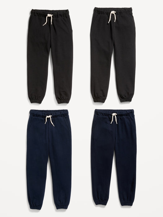 Functional Drawstring Jogger Sweatpants 4-Pack for Toddler Boys