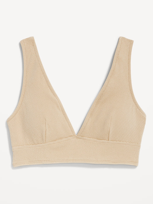 V-Neck Longline Bikini Swim Top