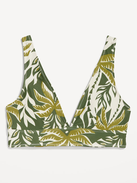 V-Neck Longline Bikini Swim Top