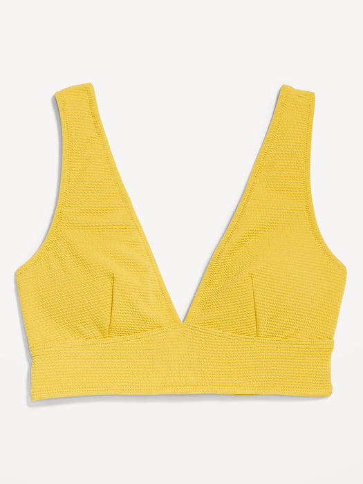 V-Neck Longline Bikini Swim Top