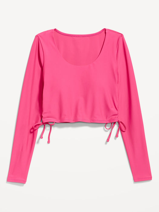 Side-Tie Rashguard Swim Top