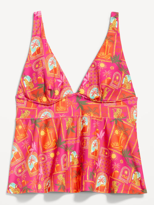 V-Neck Swing Tankini Swim Top