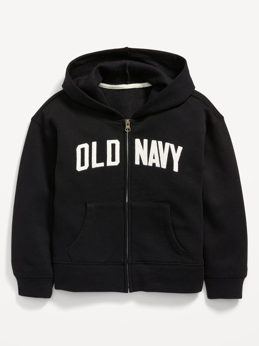Logo-Graphic Zip Hoodie for Girls