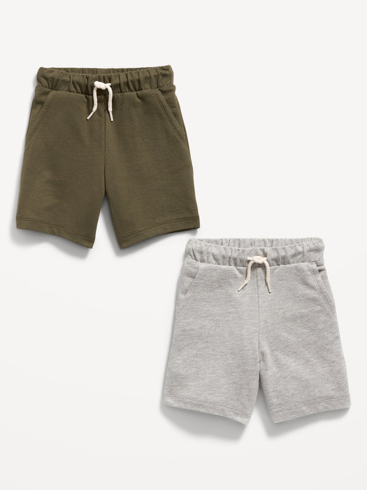 Functional Drawstring Shorts 2-Pack for Toddler Boys
