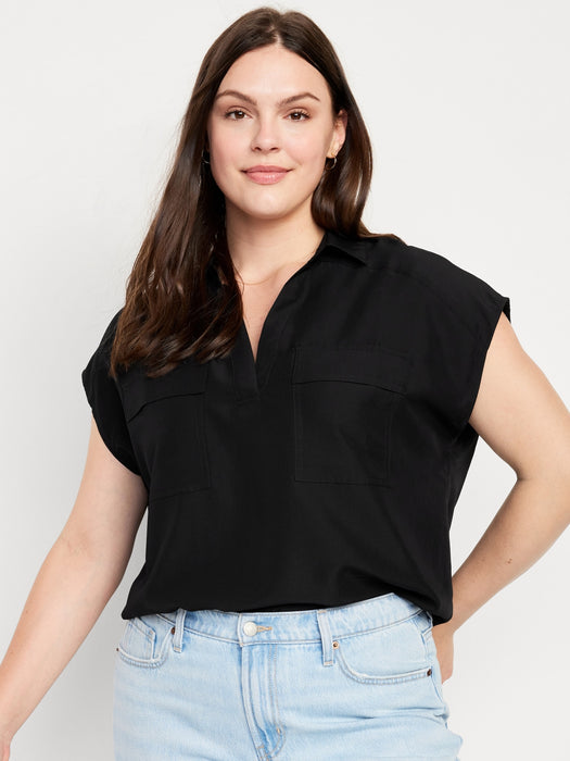 Dolman-Sleeve Utility Top