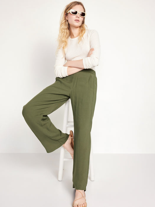 High-Waisted Playa Wide-Leg Pants