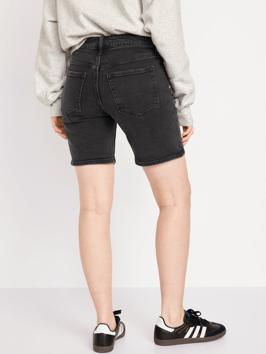 High-Waisted OG Button-Fly Jean Shorts -- 7-inch inseam