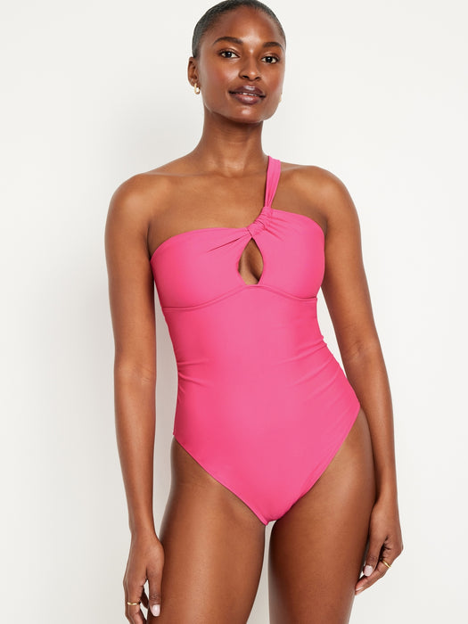 One-Shoulder Cutout Swimsuit