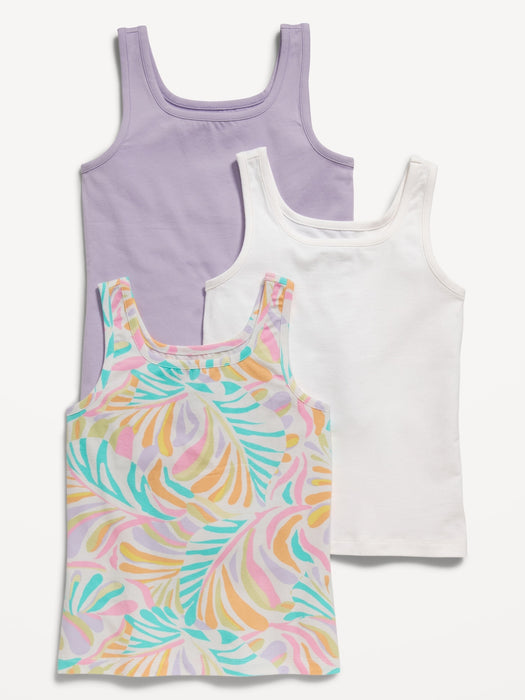 Square-Neck Tank Top 3-Pack for Girls