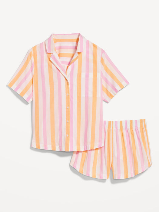 Poplin Pajama Short Set