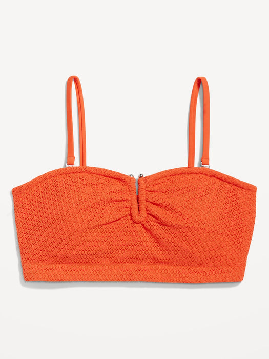 Longline Crochet Bandeau Swim Top