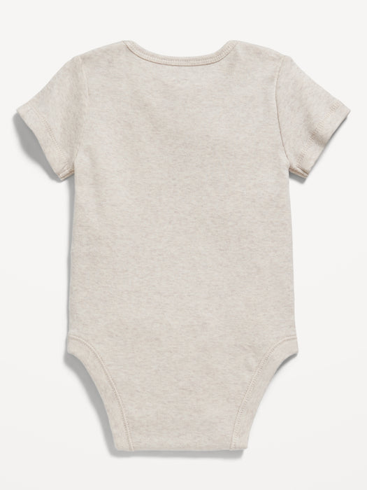Unisex Short-Sleeve Graphic Bodysuit for Baby