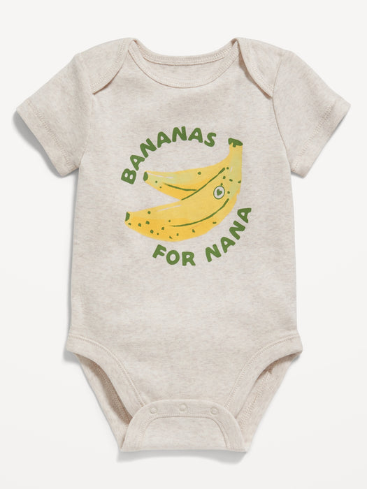 Unisex Short-Sleeve Graphic Bodysuit for Baby