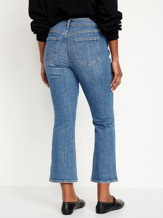 High-Waisted Vintage Crop Flare Jeans