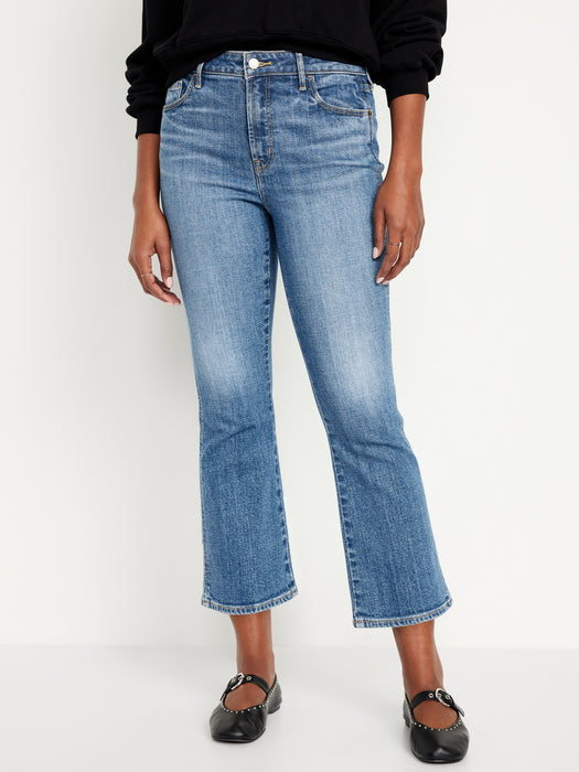 High-Waisted Vintage Crop Flare Jeans