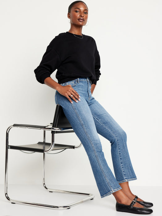 High-Waisted Vintage Crop Flare Jeans