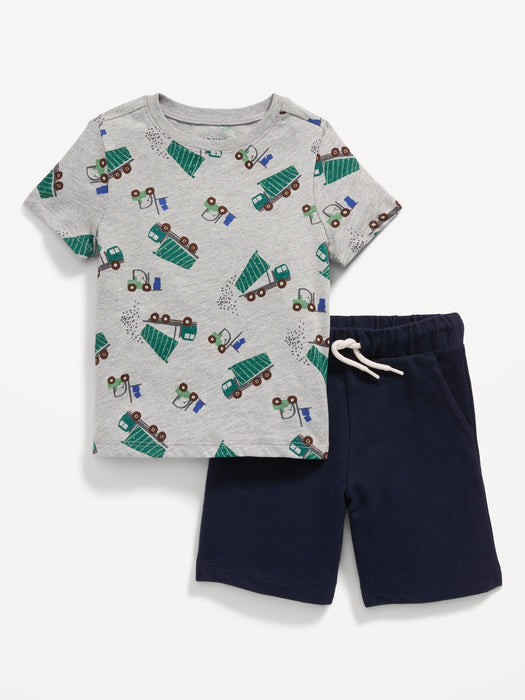 T-Shirt and Pull-On Shorts Set for Toddler Boys